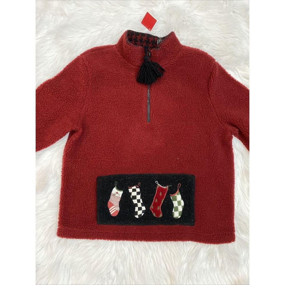 Croft and Barrow womens medium holiday christmas pullover sweater stockings